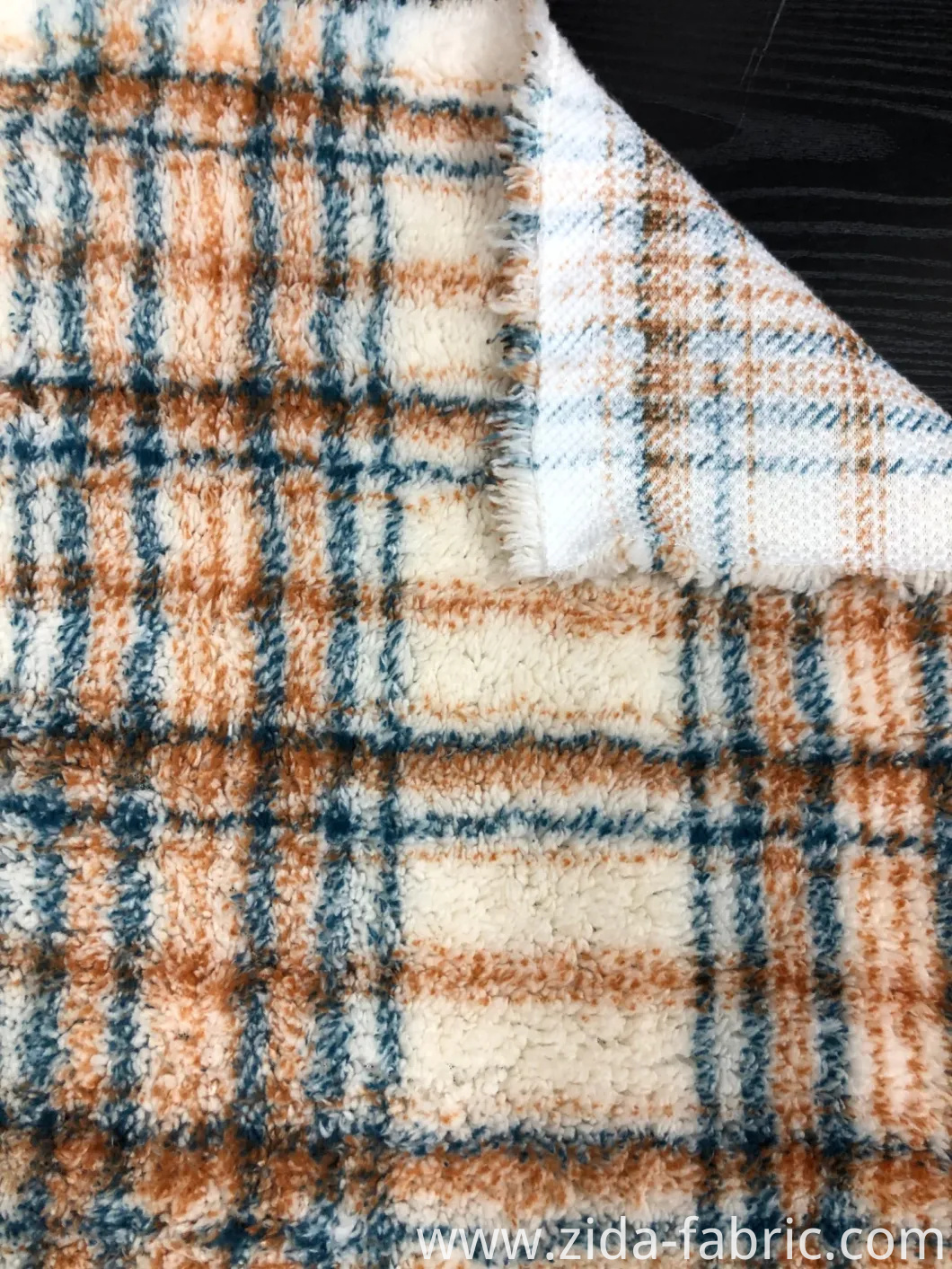 100%Polyester One Side Shuvelvteen Fleece Knitting Fabric with Printed